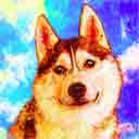 pup art dogs : abstract dog portraits : dog paintings : pop art prints ...